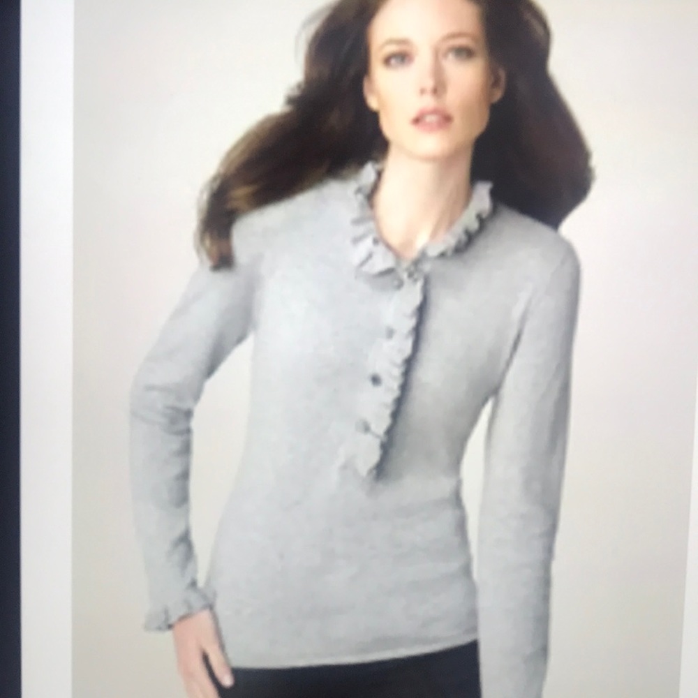 Tory Burch gray cashmere sweater size small